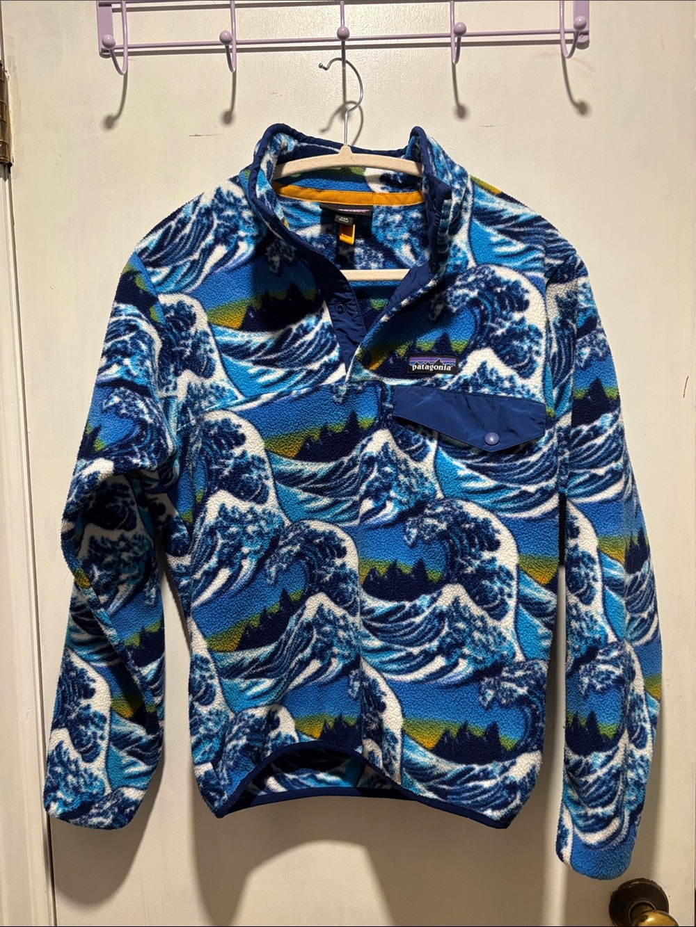 PATAGONIA Synchilla Fitzroy wave fleece quarter button size small RARE